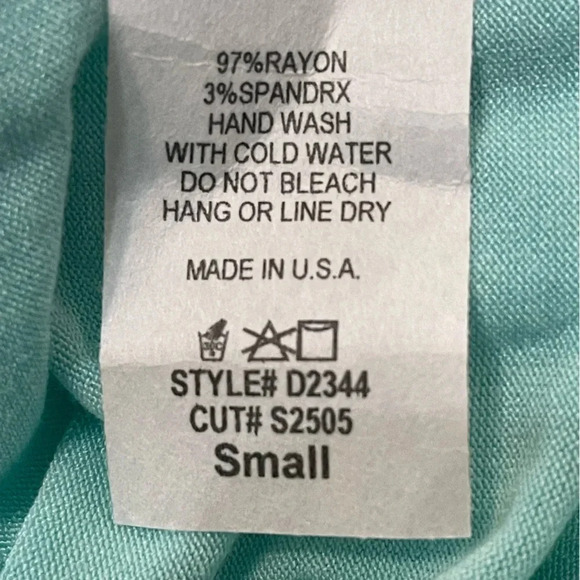 🩵‎ SAGE COLD SHOULDER TEAL DRESS NEW SMALL - Picture 6 of 6